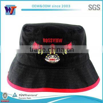 Embroidery Black Fisherman Bucket Hat, Buy Bucket Hat