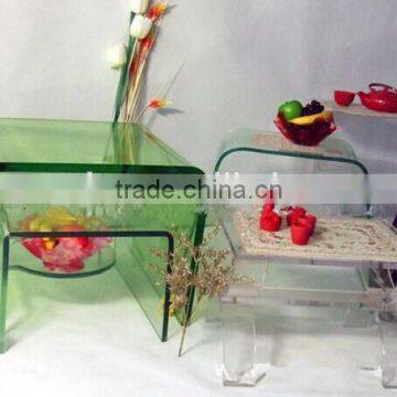 colorfull semi transparent acrylic coffee tables computer table