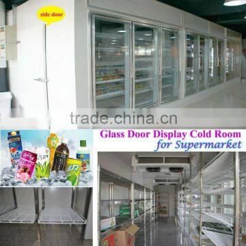 glass door display cold room for beverage displaying