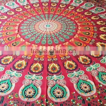 Indain Cotton Multi color Hippie Mandala Tapestry Dorm Decor Wall Hanging Beach throw blanket cover