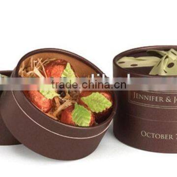 custom logo decorative round box for fruit packaging