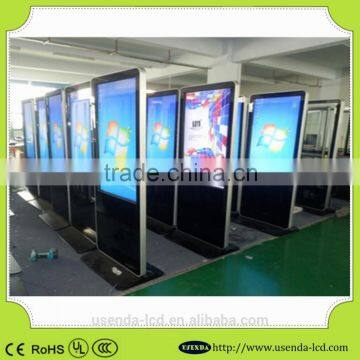 42 inch 2500nits fan-cooling floor standed outdoor LCD advertising display with touch screen