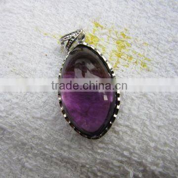 2015 Fashion 925 sterling silver Jewelry Natural Amethyst Pendant