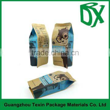 New 2016 latest products in market stand up kraft paper gusset coffee beans bag wholesale packaging