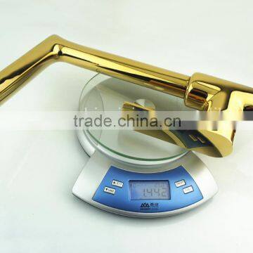 Online Shopping Best Selling Deck Mounted Gold Kitchen Mixer photo-2