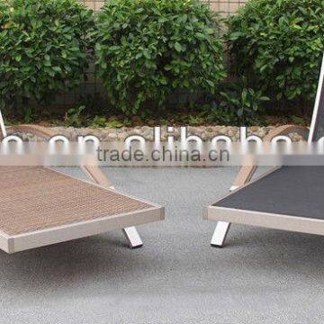 Alu brushed beach aluminium sun lounger