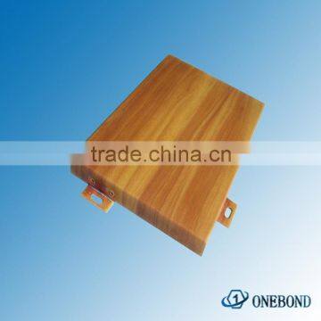 Aluminum decorative wood carving Curtain wall panel ,composite metal wall panel
