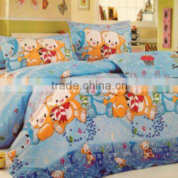 pigment printed 100% polyester bedding sets,simple duvet cover,teddy bear bedding set