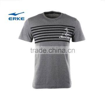 ERKE 2015 Summer Navy Style Mens Casual Round Neck Cotton t Shirt With Stripes and Anchors Pattern Wholesale t Shirt photo-3