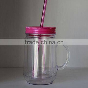 plastic mason jar mug