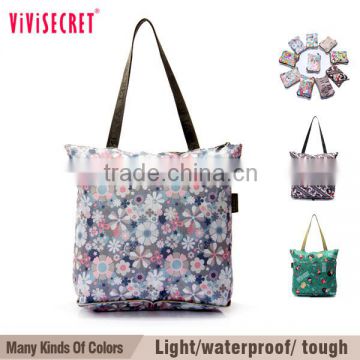 vivisecret high quality low price women reusable foldable shopping bag with zipper