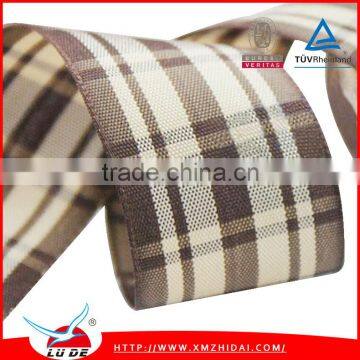 2015 100% Polyester colorful Tartan ribbons wholesale /plaid ribbon For Gift Wrapping