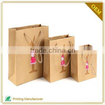 Recycle Handmade Kraft Paper Shopping Bag Brown In Packaging Bags