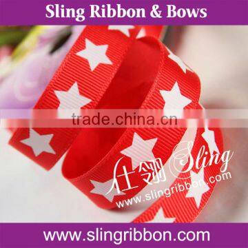 Ink Printing Ribbon With Star For Christms Day Decoration