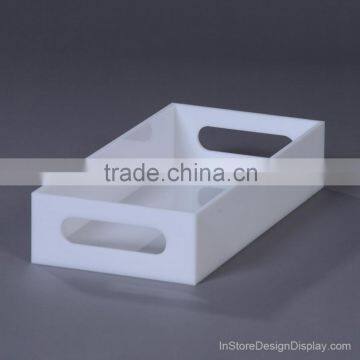 Manufacture Customized Stackable Colorful Acrylic Luxury Serving Tray Wholesale Price, High Quality photo-4