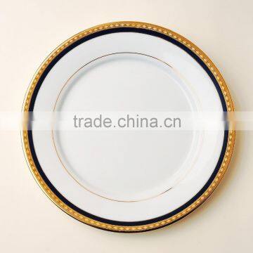 Dark blue& gold design bone china dinnerware set