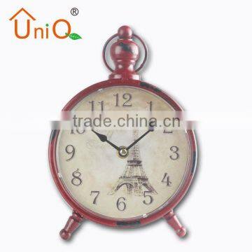 Decorative interior metal art table clock