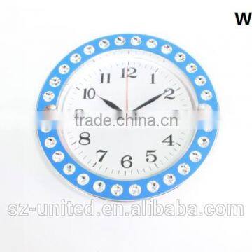 Blue frame glow in the dark wall clock #W16