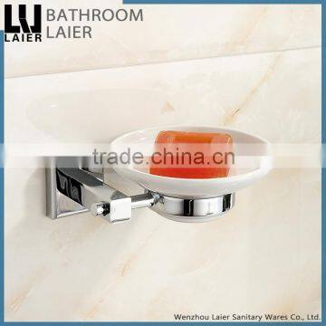 20639 new square design zinc chrome bathroom accessory set soap dish