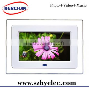 7" digital lcd wall clock with photo frame