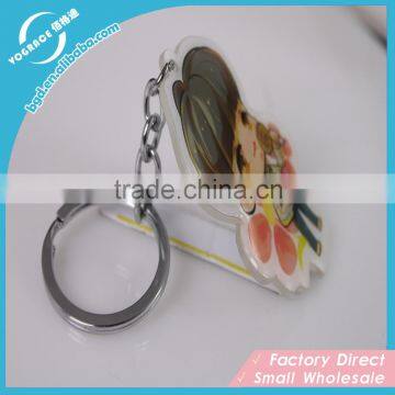 Professional customized clear plastic acrylic keychains