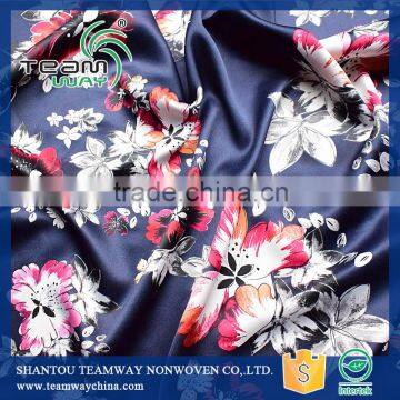 printed 100% polyester stain fabric for Dress