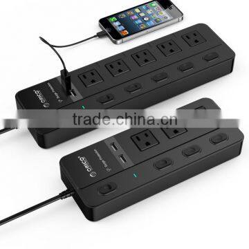 OEM High Quality SPC-S5U2 Usb 2 Outlets Smart Retractable Power Strip CE FCC ROHS Approval