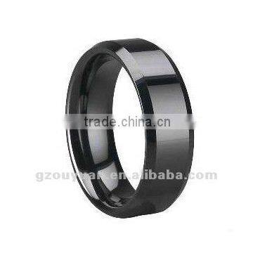 Engraved Ceramic Ring for Young Men and Women