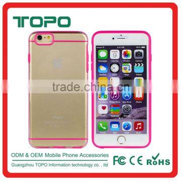 Clear Ultra-Thin Anti-scratch Hard PC Back cover Transparent Phone Case TPU Bumper Case For iphone 6 6s plus