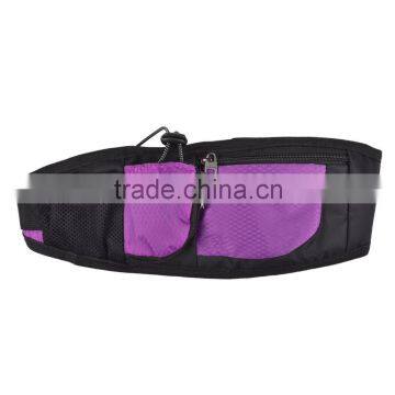 2015 Adjustable Strap Travel Sport Running Waist Bag with Water Bottle Storage Mesh Pocket