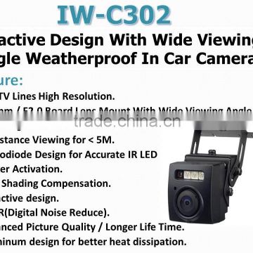 IW-C302 Night Vision Wide Angle Car Waterproof Windshield Camera