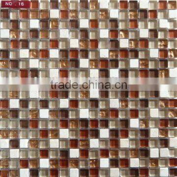 glass mix stone mosaic tile