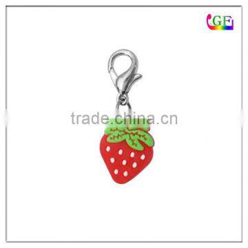 Various Strawberry shape soft PVC charm