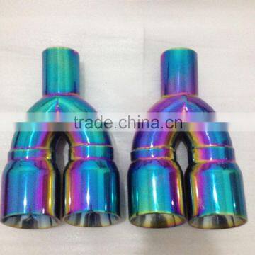 Full color plating exhaust muffler/dual exhaust tip for car