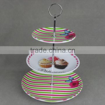 6&8&10inch round 3 layer melamine cake stand