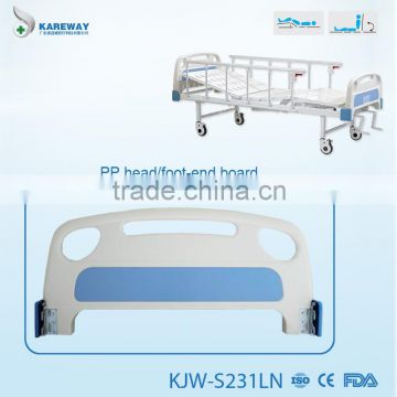 modern manual two cranks cheap simple foldable hospital bed design