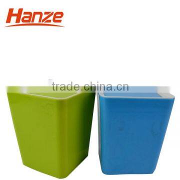 Desktop Plastic Trash Bin / Dust Bin Square With Push Lid