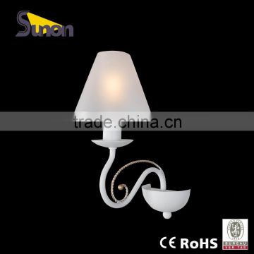 Single Light Anquite European Style Wrought Iron White Color Wall Lamp/headboard reading wall lamp