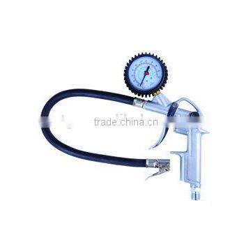 Tire inflator gun/vehicle tools inflation gauge