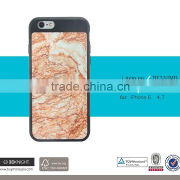 2016 Newest Real Marble Stone Product Nature Eco-friendly Phone Case for iPhone 6 plus Hand Made Ultra Thin Marble Cover