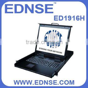 EDNSE ED-1916V-D 16 Port 1U Rackmount KVM Console with 19" TFT LCD