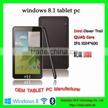 Shenzhen cheap oem tablet pc 7 inch intel atom 1.8ghz quad core tablet with dual camera