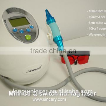 Tattoo Removal System Touch Screen Mini Super ND Yag Laser Machine With Factory Price Q Switch Laser Tattoo Removal