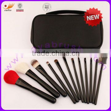 Hot Sales 12 Pcs Cosmetic Brush Set With Black Case