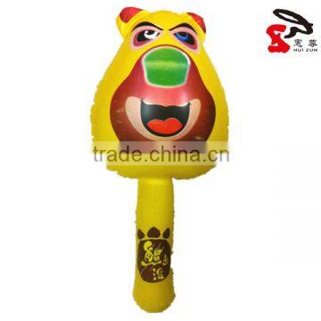 Lovely PVC inflatable stick toys, inflatable animal stick, bear shape inflatable animal stick toy