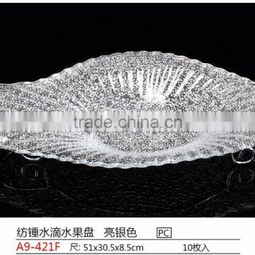 Spindle Shape Fashionable Plastic Fruit Tray With Holder