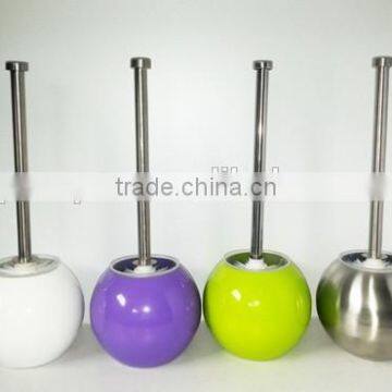 Spherical Stainless Steel Toilet Brush With Holder