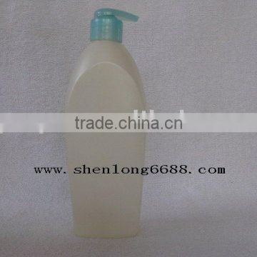 800ml white Plastic shampoo bottle with green lotion pump