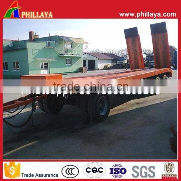 3 Axles 4 Axles Full Type Lowbed Truck Drawbar Flatbed Trailer For Sale photo-6