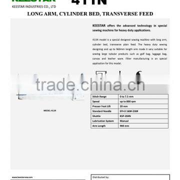 411N Single Needle Cylinder Arm Heavy Duty Industrial Leather Sewing Machine photo-2